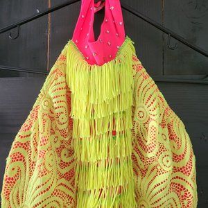 Neon Fringe Pumpers Child Costume